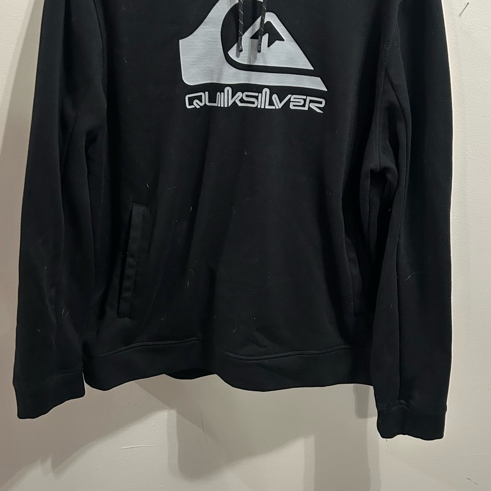 Quiksilver Black oversized Hoodie - Picture 1 of 4